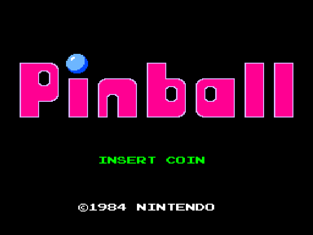 Vs. Pinball Title Screen